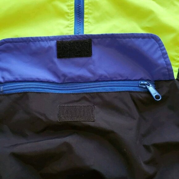 Woolrich Men's S Jacket Anorak 1/2 Zip Windbreaker Pullover VTG 90s Neon Green - Picture 6 of 10